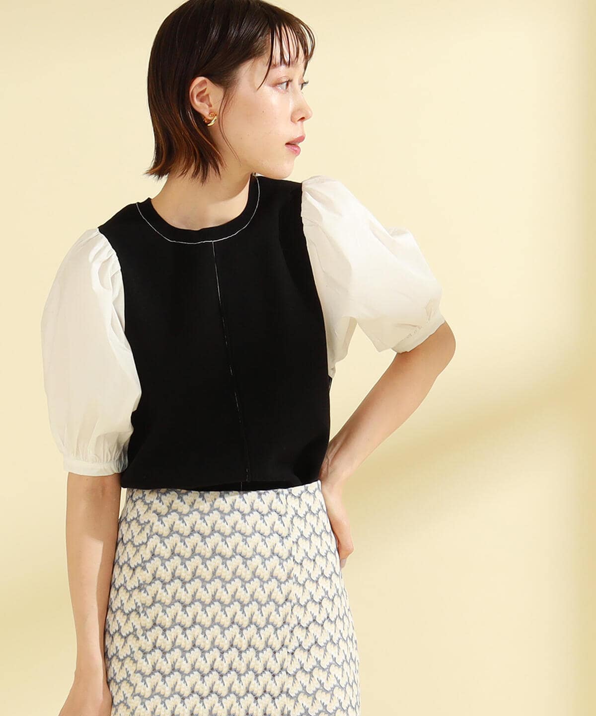 コーディネ BEAMS WOMEN｜Ray BEAMS / バルーン スリーブ キリカエ Tシャツ | Rakuten  Fashion(ファッション／旧ブランドアベニュー)GC7007 でありなが - shineray.com.br