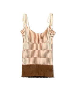 ○babaco / Stripe Ribbed Camisole
