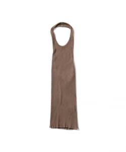 ○babaco / Fine Ribbed Cotton Halter-neck