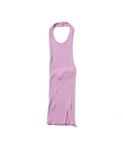 ○babaco / Fine Ribbed Cotton Halter-neck