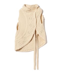 ○babaco / Round Knit Cable Vest
