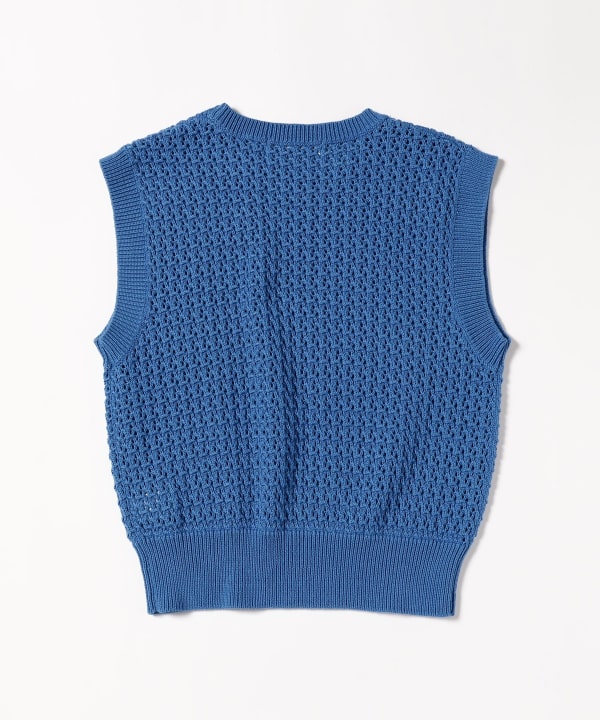 Ray BEAMS Ray BEAMS Ray BEAMS / Mesh knit crew neck vest (tops 