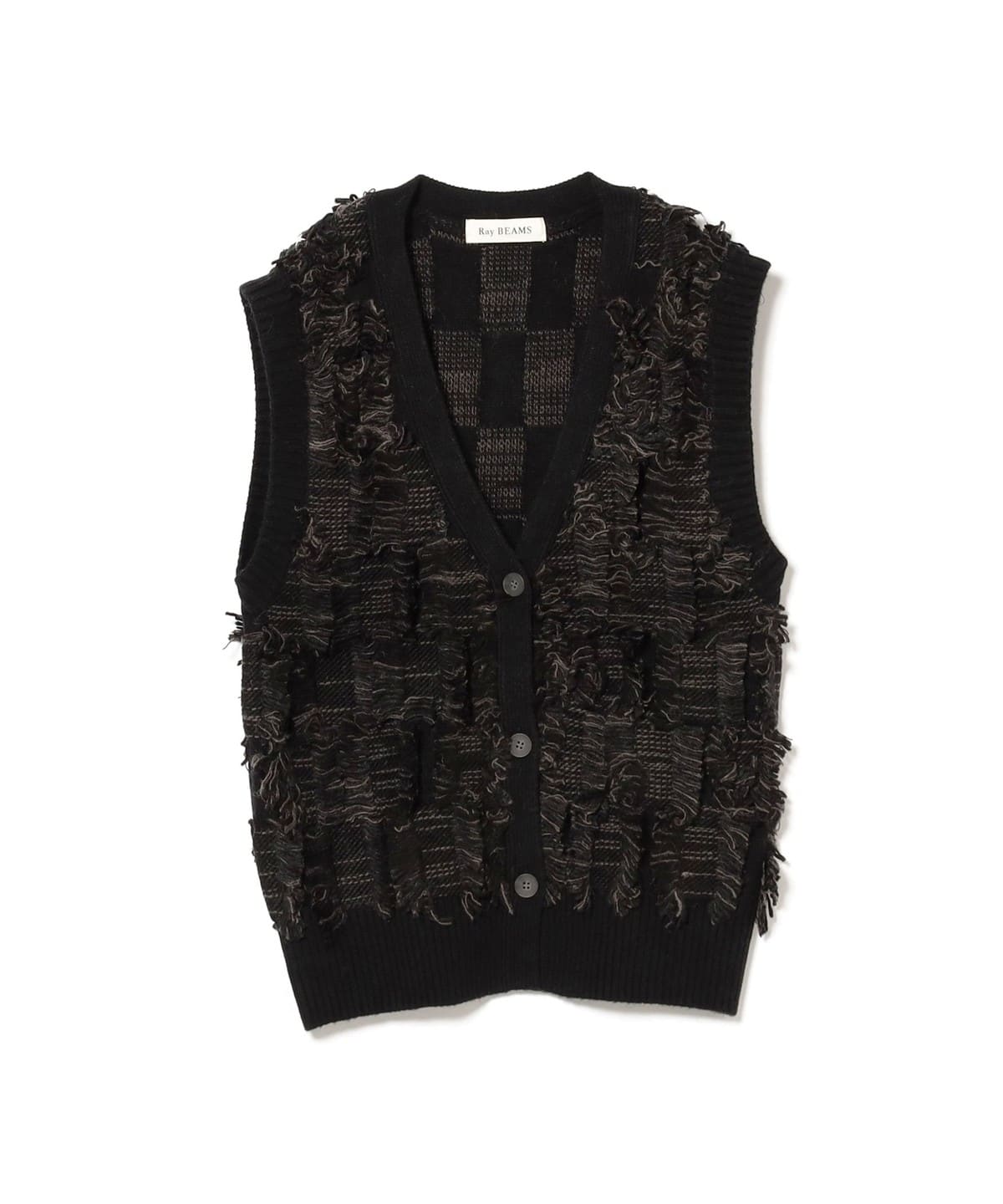 フリンジ ジャカード ベスト カーディガン トップス WOMEN BLACK ONE SIZE フリンジ ジャカード ベスト カーディガン トップス WOMEN BLACK ONE SIZE