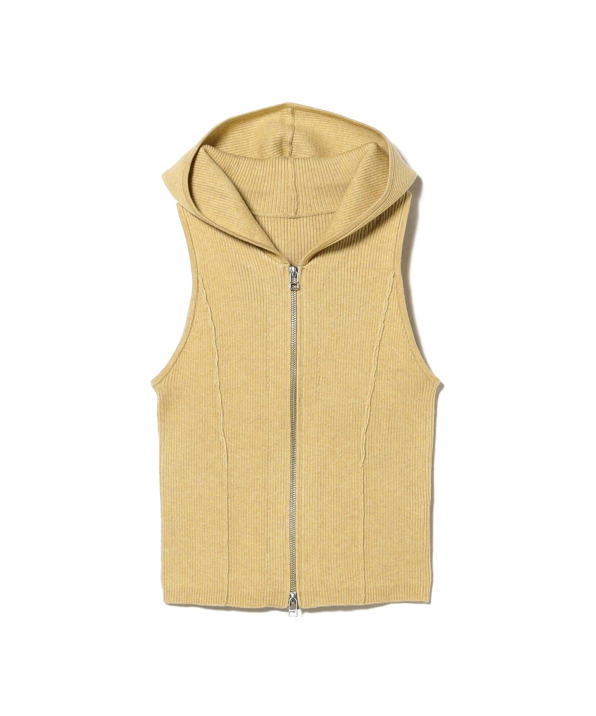 フーディー ジップ ベスト トップス WOMEN YELLOW ONE SIZE フーディー ジップ ベスト トップス WOMEN YELLOW ONE SIZE