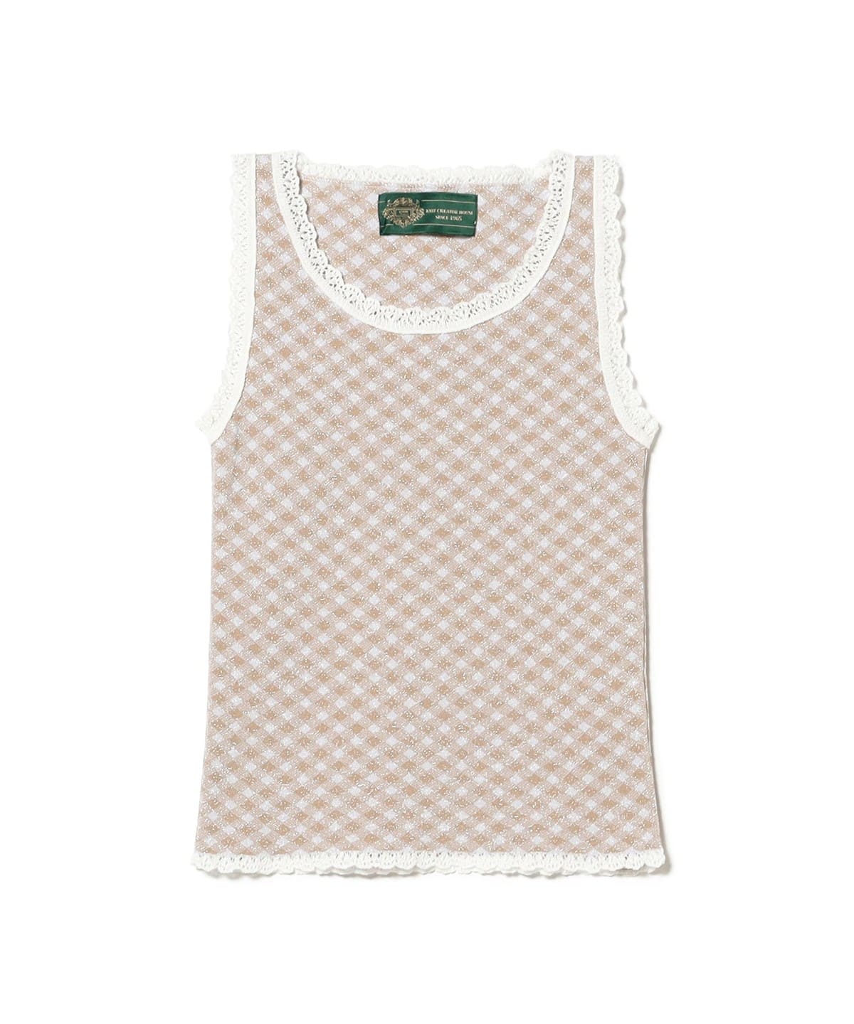 【別注】GIM CONTEXT / TrimLace Tanktop Tシャツ・カットソー WOMEN Mocha ONE SIZE 【別注】GIM CONTEXT / TrimLace Tanktop Tシャツ・カットソー WOMEN Mocha ONE SIZE