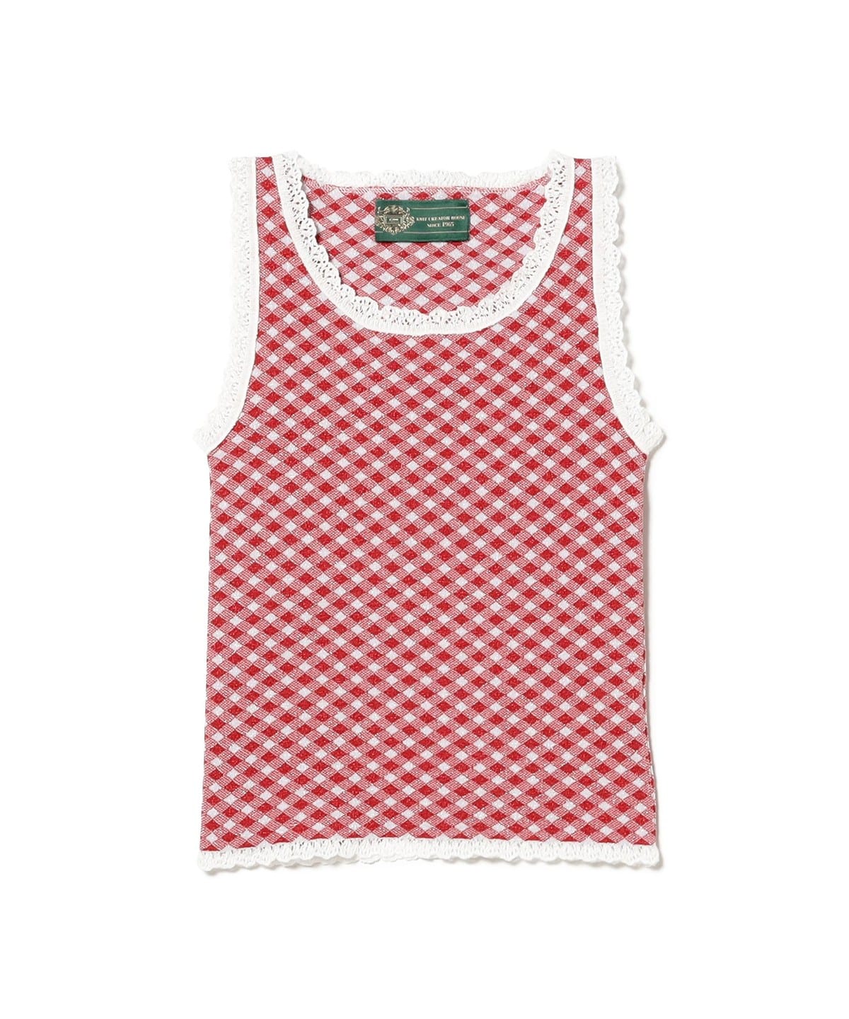 【別注】GIM CONTEXT / TrimLace Tanktop Tシャツ・カットソー WOMEN Red ONE SIZE 【別注】GIM CONTEXT / TrimLace Tanktop Tシャツ・カットソー WOMEN Red ONE SIZE