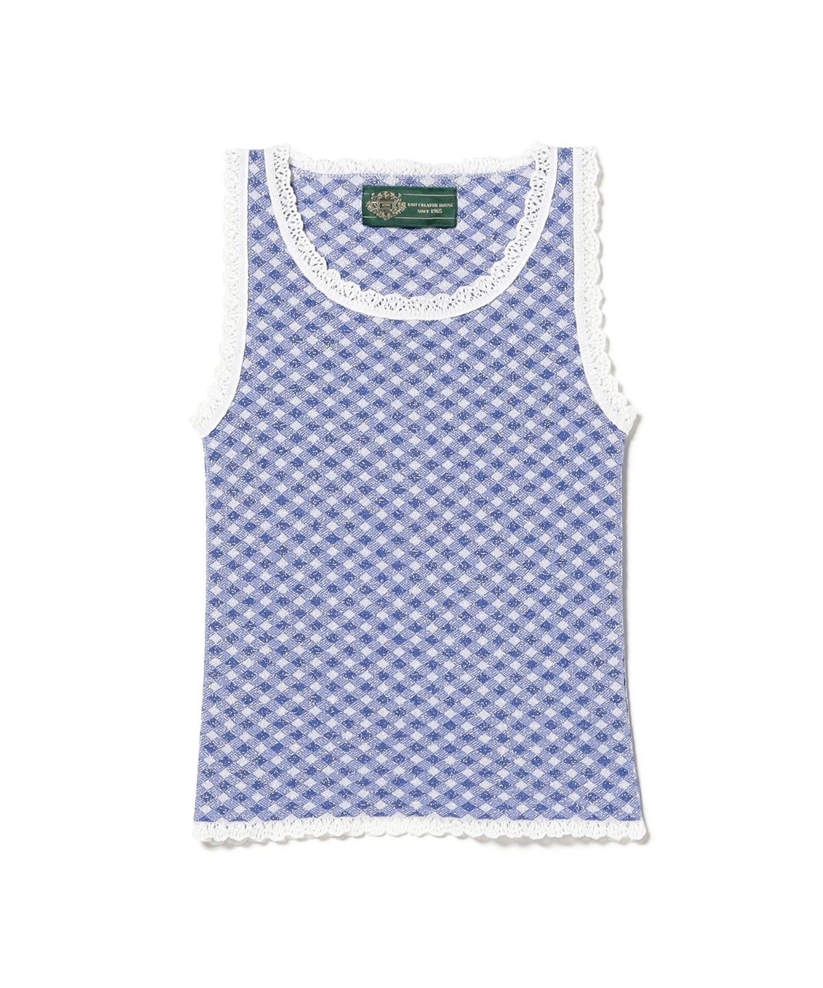 【別注】GIM CONTEXT / TrimLace Tanktop Tシャツ・カットソー WOMEN Blue ONE SIZE 【別注】GIM CONTEXT / TrimLace Tanktop Tシャツ・カットソー WOMEN Blue ONE SIZE