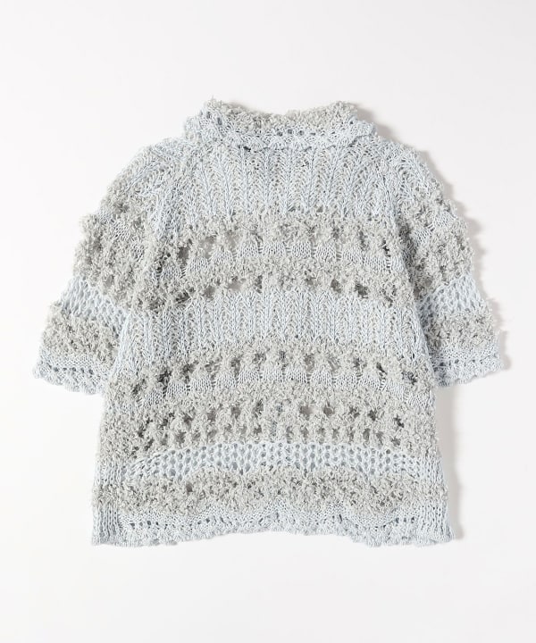 Ray BEAMS（レイ ビームス）boussole / Crochet Short Sleeve Knit