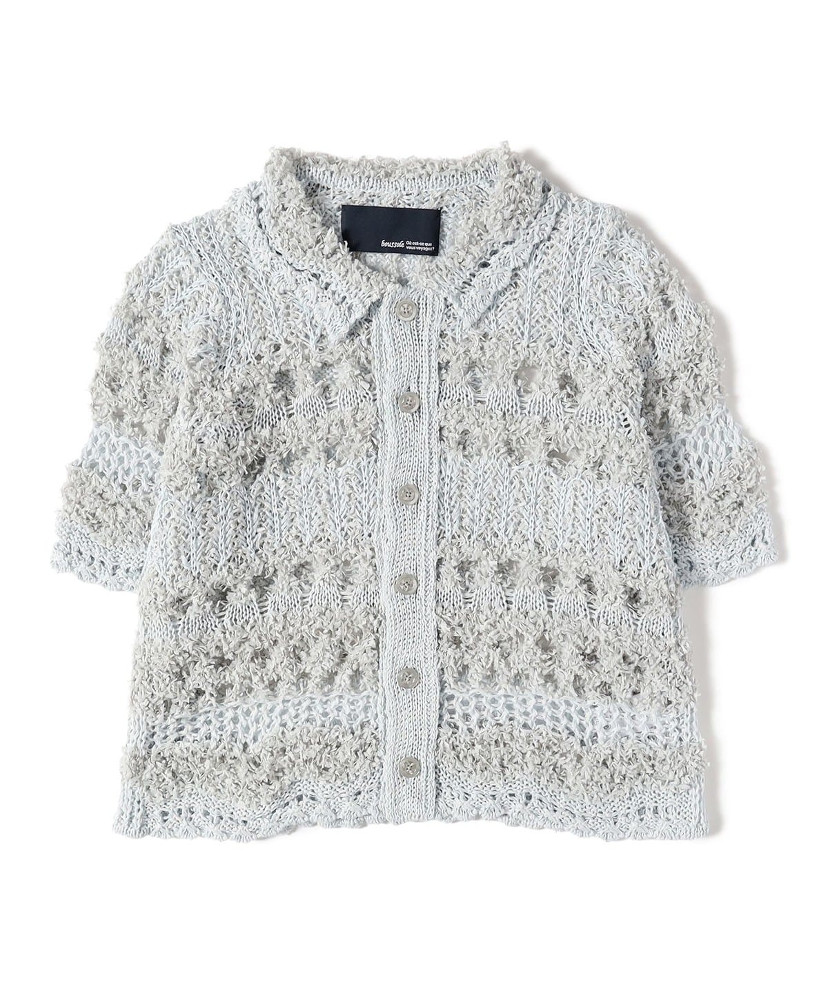 Ray BEAMS（レイ ビームス）boussole / Crochet Short Sleeve Knit
