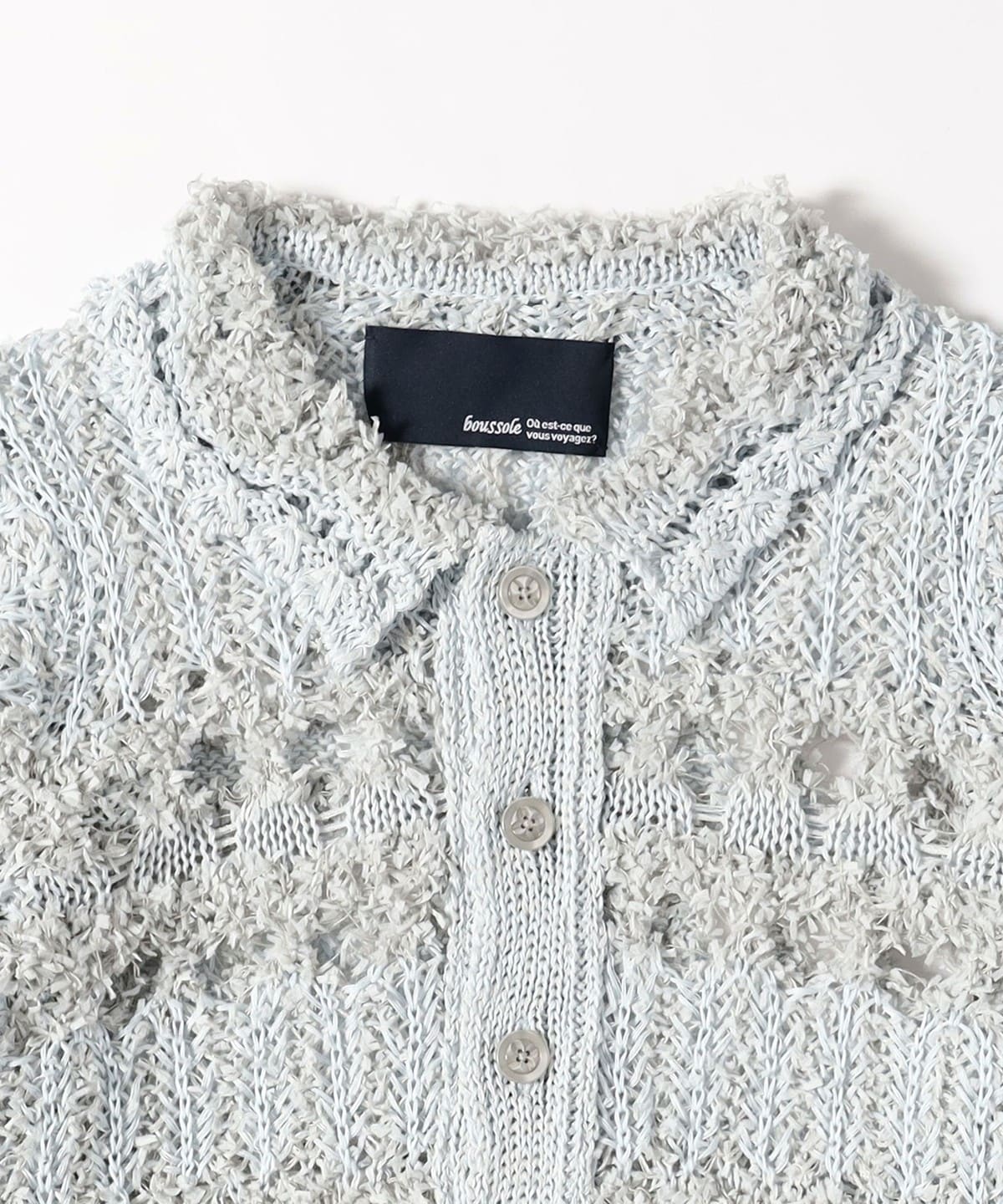 Ray BEAMS（レイ ビームス）boussole / Crochet Short Sleeve Knit