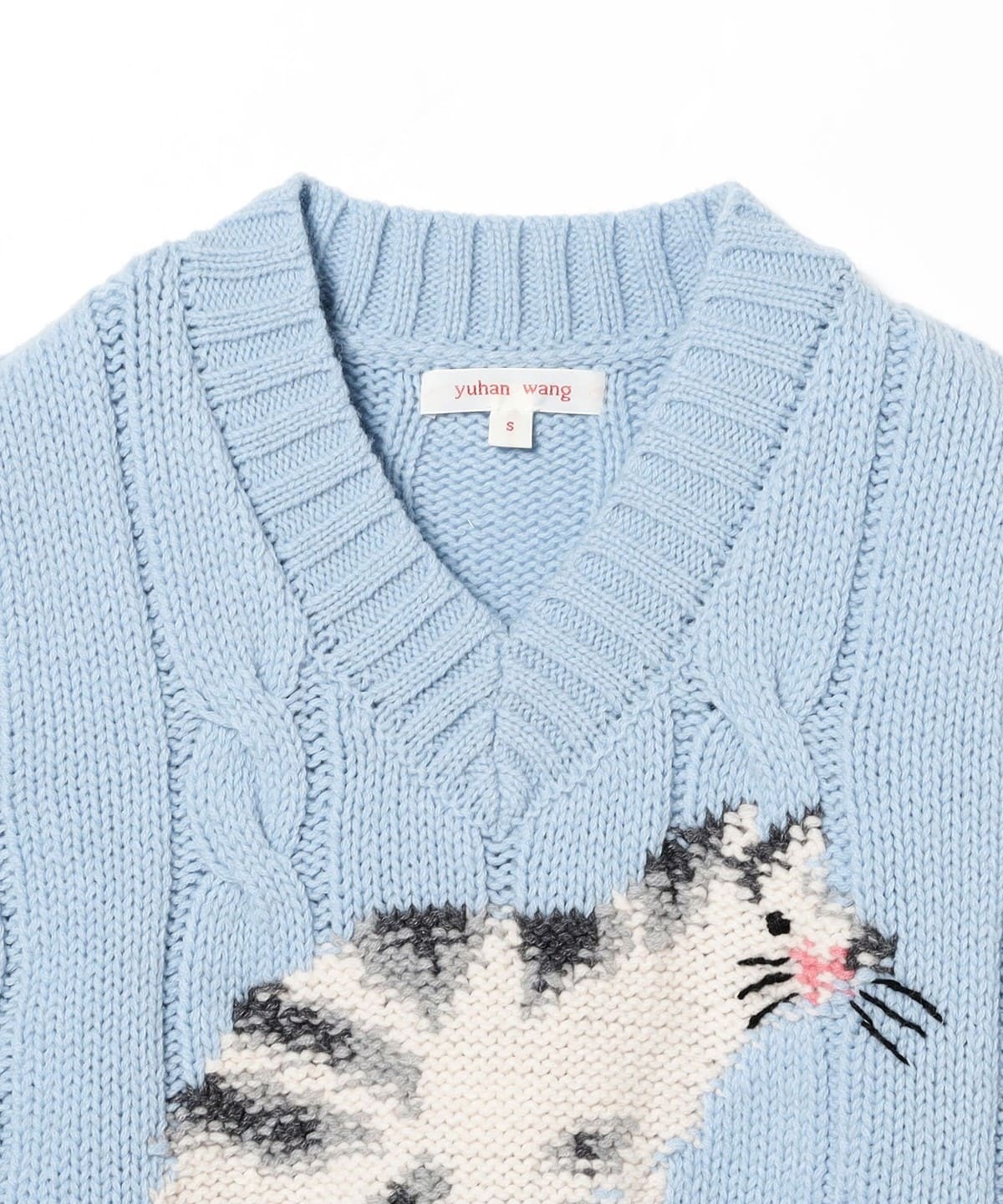 Ray BEAMS（レイ ビームス）YUHAN WANG / hand intarsia kitty vest