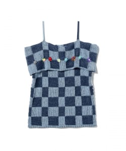 YanYan / Embellished Check Off Shoulder