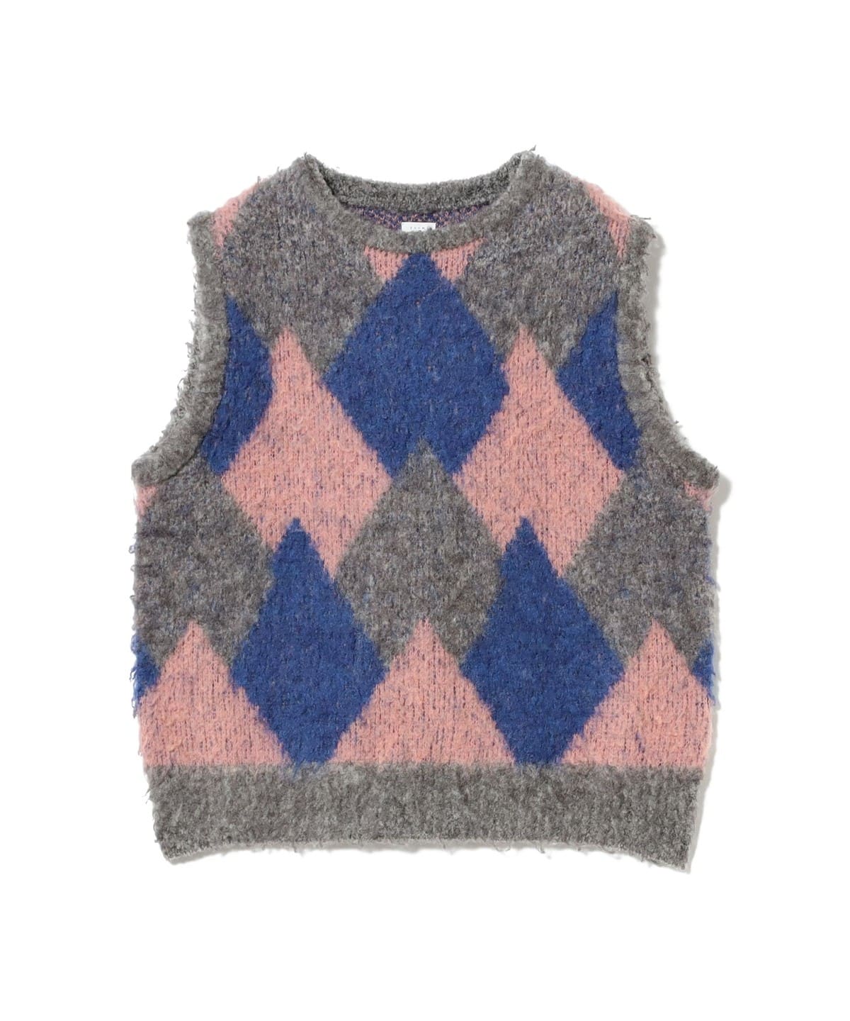 Yuumi ARIA ユウミアリア / Argyle Vest トップス WOMEN ☆GREY ONE SIZE Yuumi ARIA ユウミアリア / Argyle Vest トップス WOMEN ☆GREY ONE SIZE