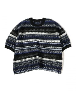 boussole / Mixed Lace Short Sleeve Tops