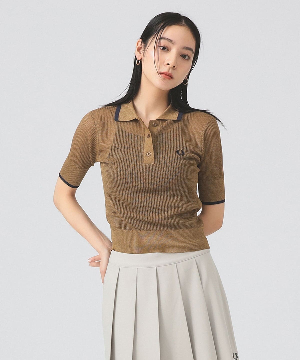 Ray BEAMS（レイ ビームス）【別注】FRED PERRY / リブ ニット シャツ