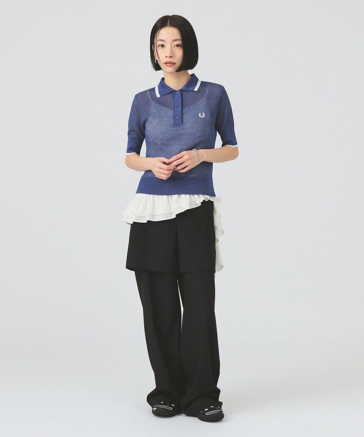 Ray BEAMS（レイ ビームス）【別注】FRED PERRY / リブ ニット シャツ