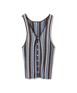 マルチストライプ ニット キャミソール