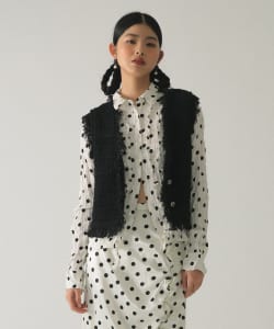 ツイード ニット ベスト