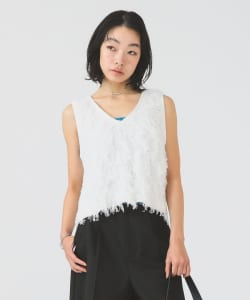 フリンジ Vネック ベスト