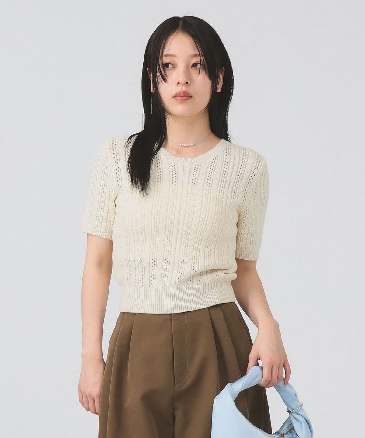 Ray BEAMS（レイ ビームス）【6/25値下げ】ケーブル ハーフスリーブ