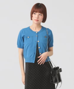 メタルボタン ハーフスリーブ カーディガン