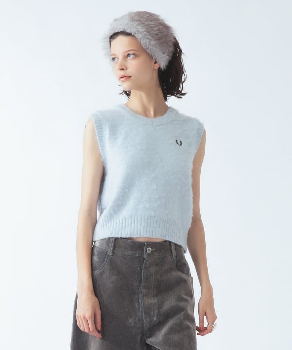 【+10%ポイントUP】【別注】FRED PERRY フラッフィー ベスト