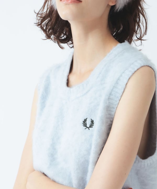 【+10%ポイントUP】【別注】FRED PERRY フラッフィー ベスト