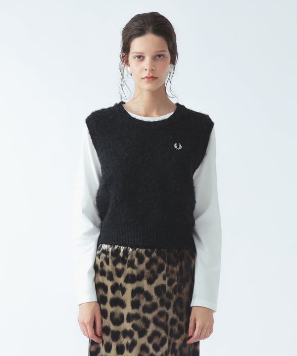 【+10%ポイントUP】【別注】FRED PERRY フラッフィー ベスト