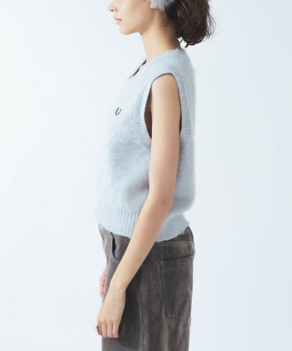 【+10%ポイントUP】【別注】FRED PERRY フラッフィー ベスト