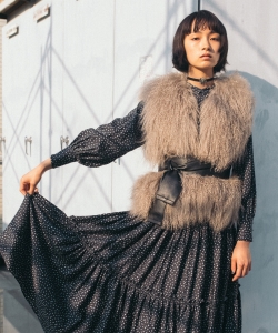 sisii × Ray BEAMS / 別注 ファー ショート ジレ◇
