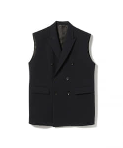 ○JOHN LAWRENCE SULLIVAN / GEORGETTE SIDE ZIP SLEEVELESS JACKET