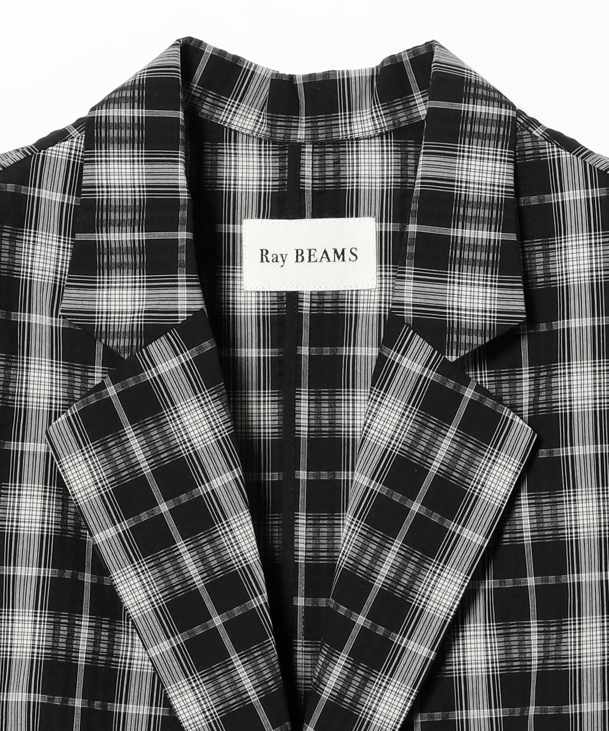 Ray BEAMS（レイ ビームス）チェック テーラード ジレ（トップス
