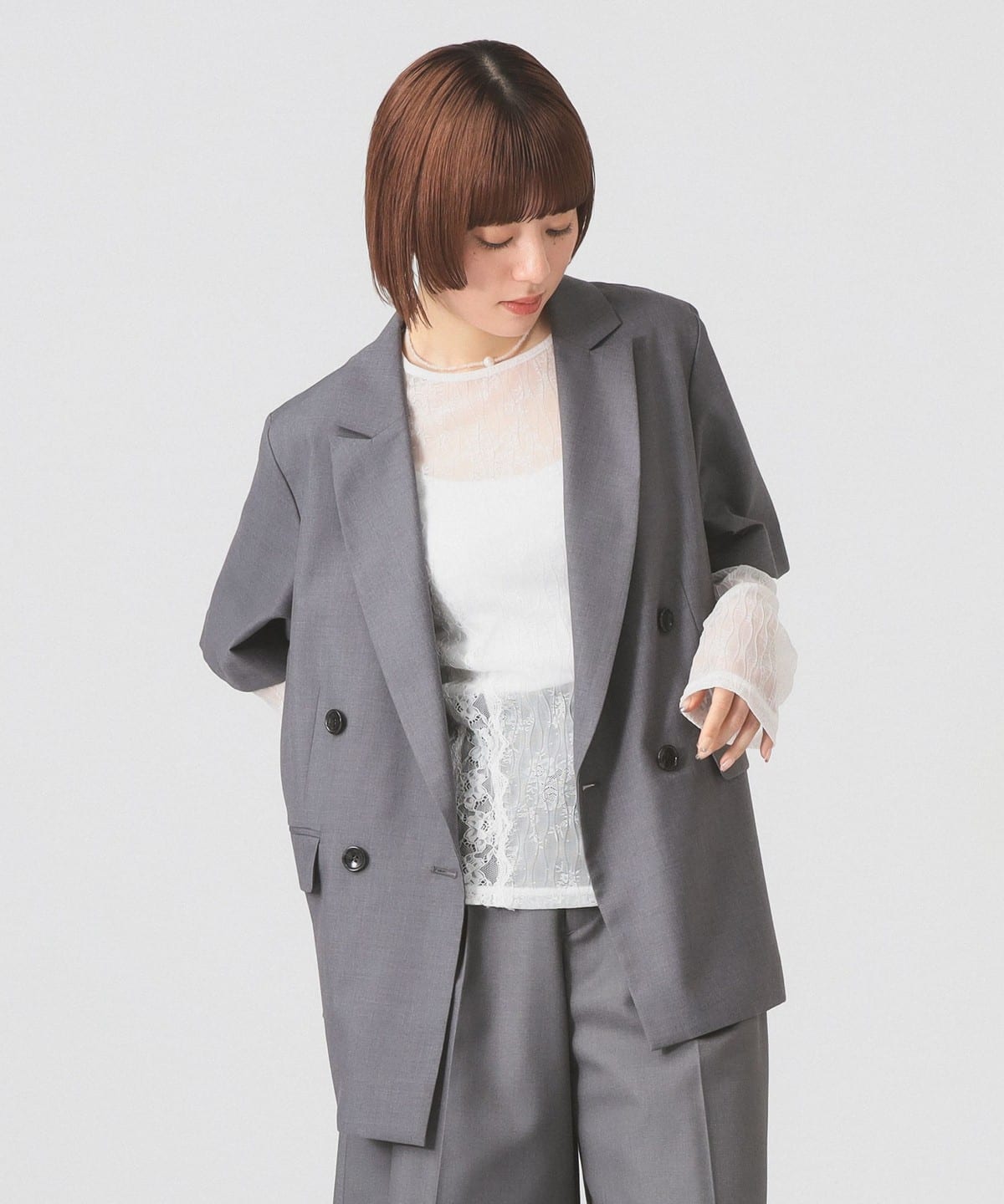 Ray BEAMS（レイ ビームス）4ボタン ダブル ハーフスリーブ ジャケット