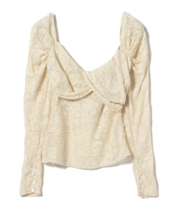 ○YUHAN WANG / floral jacquard top