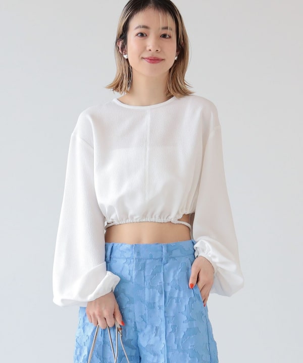 Ray BEAMS Ray BEAMS [Outlet] Ray BEAMS / Ruched belt blouse