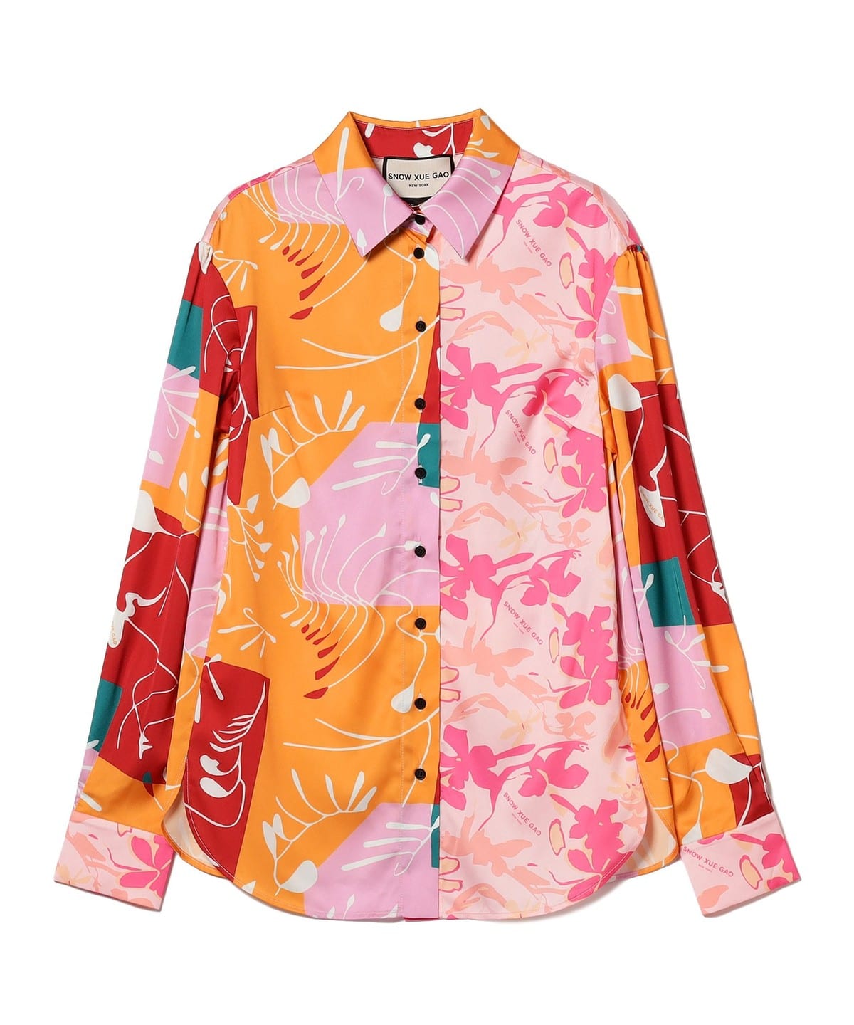 ○SNOW XUE GAO スノー シュエ ガオ / Collage Button Down Shirt シャツ・ブラウス WOMEN PINK/ORANGE 4 ○SNOW XUE GAO スノー シュエ ガオ / Collage Button Down Shirt シャツ・ブラウス WOMEN PINK/ORANGE 4