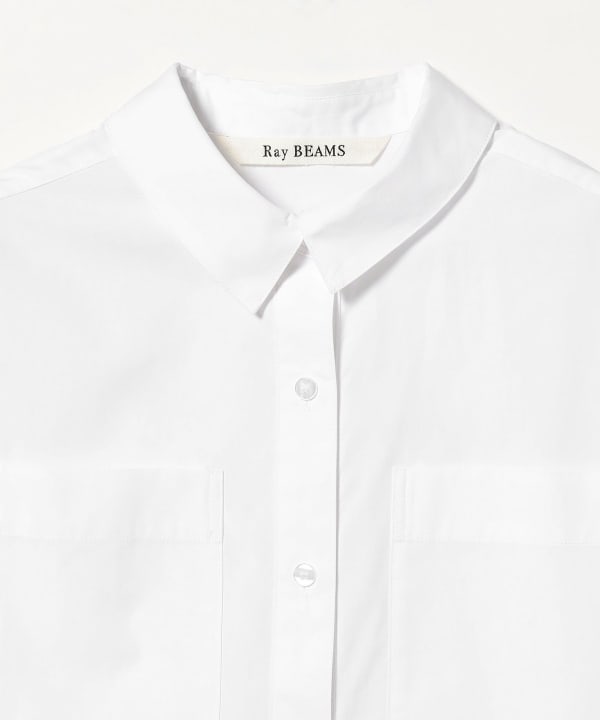 Ray BEAMS Ray BEAMS Ray BEAMS / Mesh sleeve shirt (shirt/blouse 