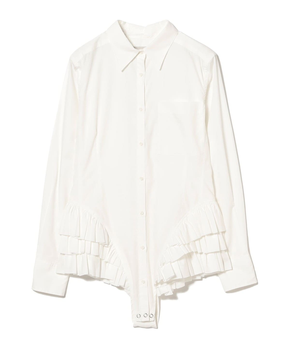 FUMIE=TANAKA フミエ タナカ / フリルズ ロンパース シャツ シャツ・ブラウス WOMEN WHITE 1 FUMIE=TANAKA フミエ タナカ / フリルズ ロンパース シャツ シャツ・ブラウス WOMEN WHITE 1