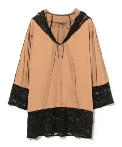 FUMIE=TANAKA / サテン レース フーディー