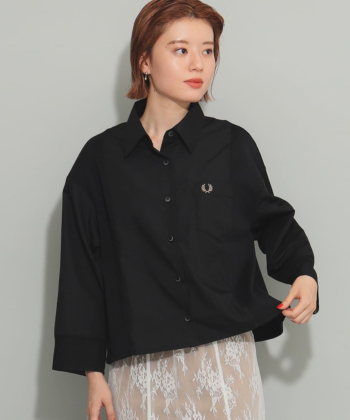 今季新作】フレッドペリーSheer Trim Knitted Shirt