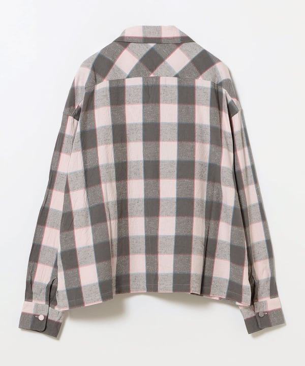 Ray BEAMS パープル系チェック シャツコート BEAMS BOY（ビームス ボーイ）【+15%ポイントUP】ガンクラブ