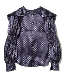 RhodolirioN / Two-way Cape Collar Blouse - Sateen