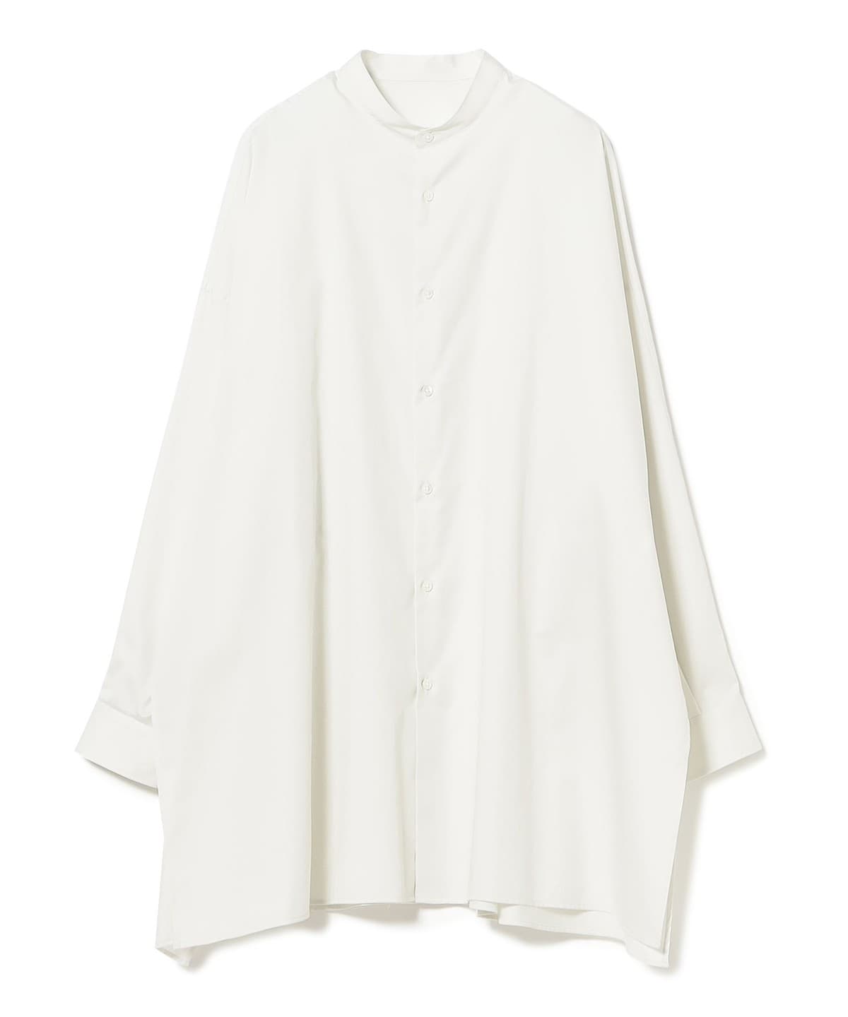Graphpaper グラフペーパー / Silicon Poplin Deep Slit Band Collar Shirt シャツ・ブラウス WOMEN ECRU 0 Graphpaper グラフペーパー / Silicon Poplin Deep Slit Band Collar Shirt シャツ・ブラウス WOMEN ECRU 0