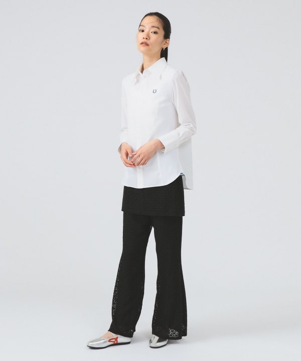 Ray BEAMS - Ray BEAMS バンドカラー シャツ Ray BEAMS（レイ ビームス）【別注】FRED PERRY / PANELLED