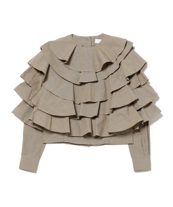 TOGA PULLA / CHECK FRILL BLOUSE