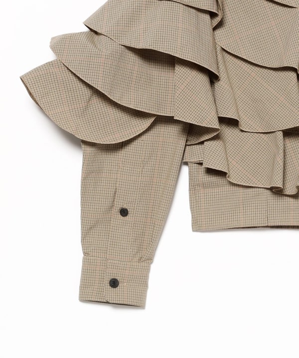 TOGA PULLA / CHECK FRILL BLOUSE