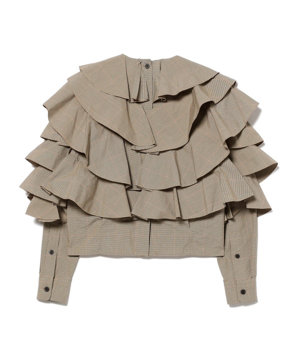 TOGA PULLA / CHECK FRILL BLOUSE
