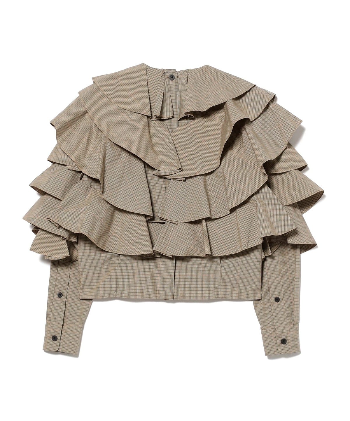 Ray BEAMS（レイ ビームス）TOGA PULLA / CHECK FRILL BLOUSE（シャツ