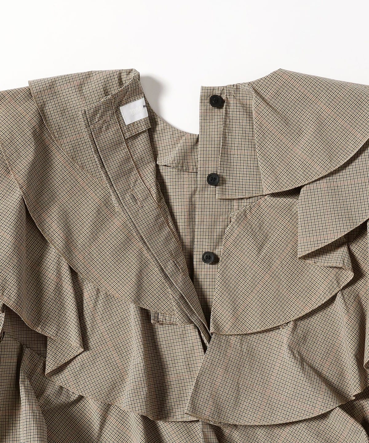 Ray BEAMS（レイ ビームス）TOGA PULLA / CHECK FRILL BLOUSE（シャツ