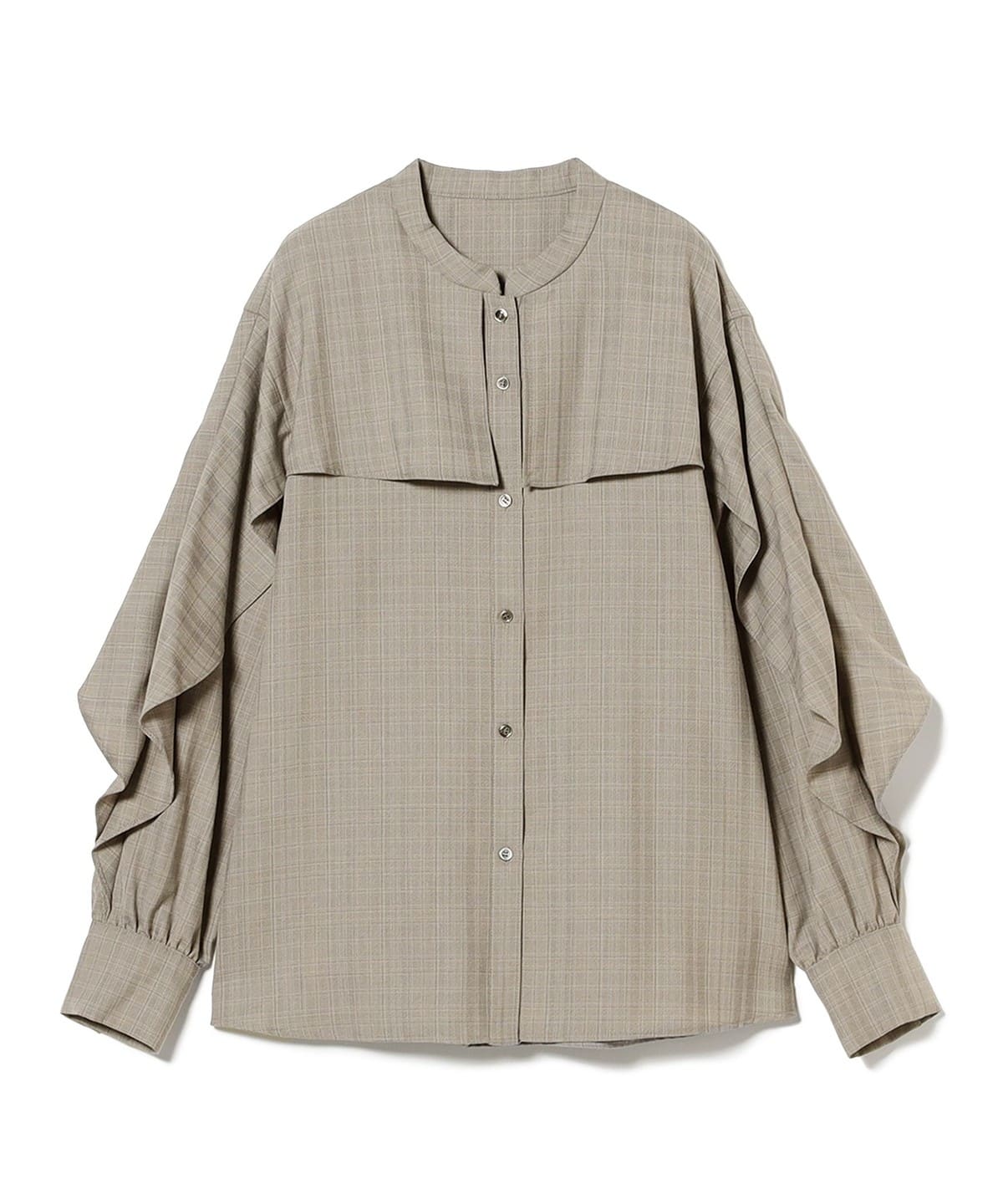 RBS アールビーエス / バンドカラーケープ ブラウス シャツ・ブラウス WOMEN CHECK ONE SIZE RBS アールビーエス / バンドカラーケープ ブラウス シャツ・ブラウス WOMEN CHECK ONE SIZE
